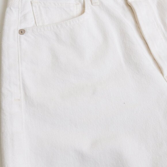 Citizen Of Humanity Camilla Frayed Hem Denim Shorts High Rise Starlight White - Picture 15 of 15